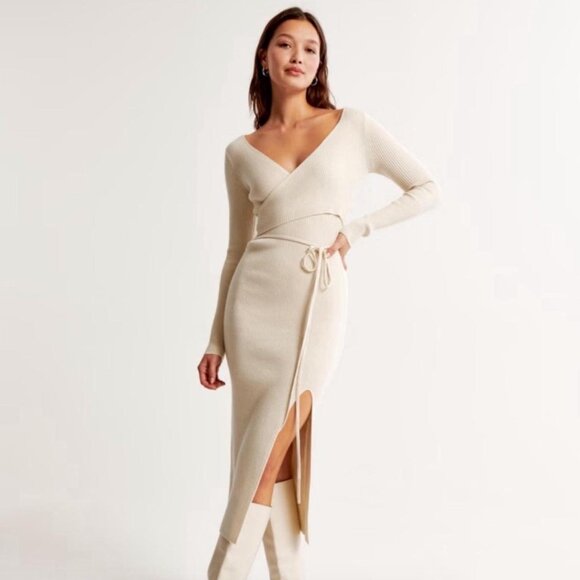 Abercrombie & Fitch Dresses & Skirts - Abercrombie & Fitch Wrap Sweater Dress (NWOT)